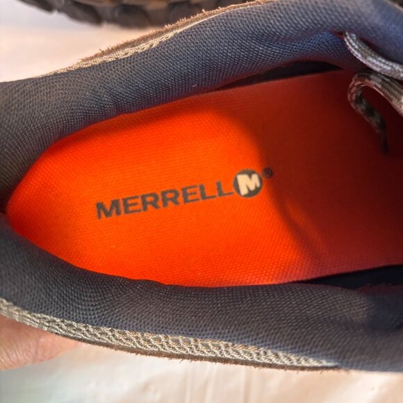 Merrell Men’s 9 Faraday Hiking Shoes Stone/Ebony Trail Outdoor Rugged Gorpcore - Picture 8 of 9